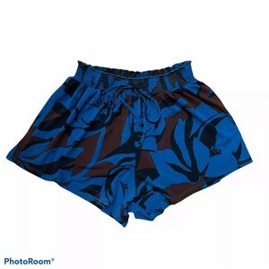 Evereve Peyton Jensen Turks Shorts Womens SMALL  Elastic Waist Blue NWT